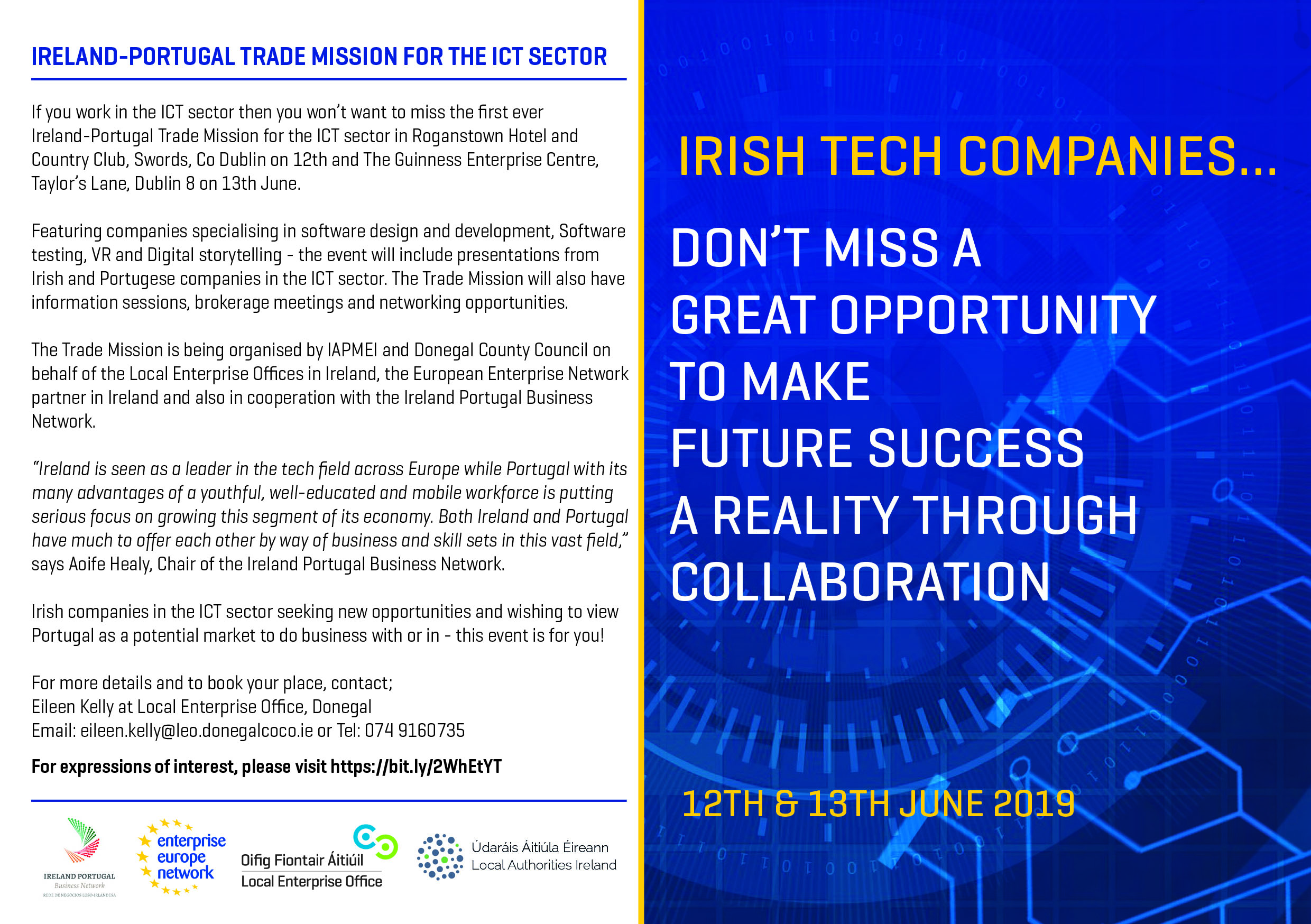 Ireland Portugal ICT Company Mission 12th & 13th June